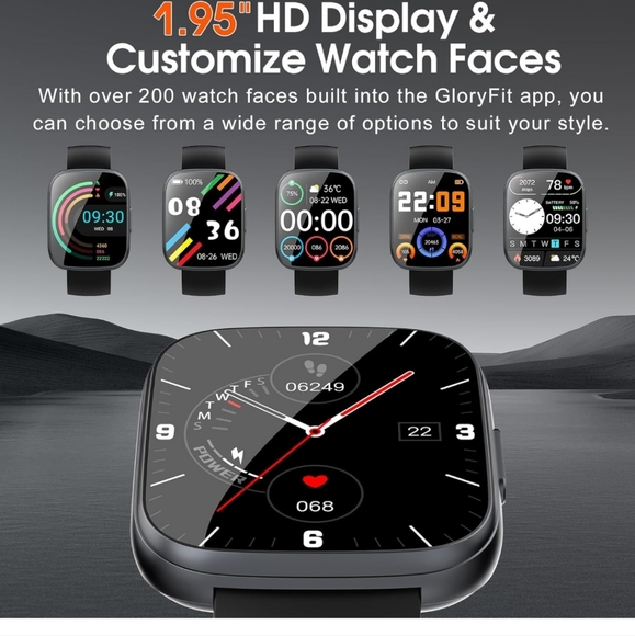 Unisex Smart Watch Bluetooth Call, 1.95" HD Touch Screen Fitness Watch BNIB - Picture 9 of 11